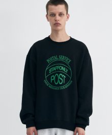 STAMP-FRONT SWEATSHIRT (BLACK)