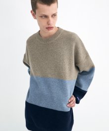 STEADY STRIPED KNIT (BLUE)