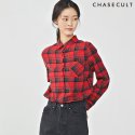 체이스컬트(CHASECULT) 여성 중힙기장 체크 셔츠-KFRG5438C07