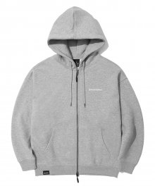 BASIC LOGO EMB HOOD ZIP-UP (MELANGE GREY) [LRSWCTZ341MGYM]