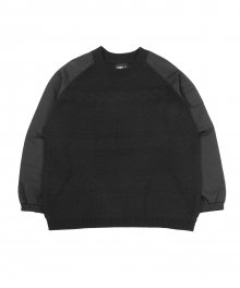 Oversized Bomber Sweater [Black]