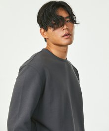 C.r.e.a.m SEMI OVER FIT LONG SLEEVE(TUNGSTEN GRAY)