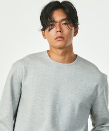 C.r.e.a.m SEMI OVER FIT LONG SLEEVE(GRAY)