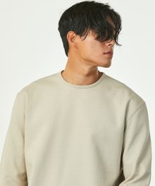 C.r.e.a.m SEMI OVER FIT LONG SLEEVE(BEIGE)