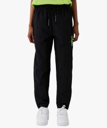 NYLON BLEND WOVEN PANTS - BLACK