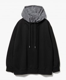 Water Washed Hooded Sweat Shirts [Black]
