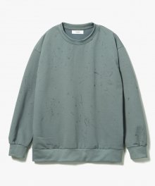Painting Sweat Shirts [Green Grey]