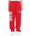 939 LOGO SWEAT PANTS (DEEP RED)