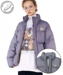 [UNISEX]100 Middle Oversized Puffer Down [JAWS PURPLE]