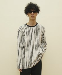 CRAZY STRIPE T SHIRTS (WHITE)