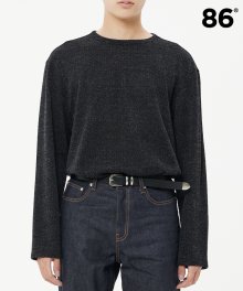 CODE KNIT LONG SLEEVE BLACK(세미오버핏)