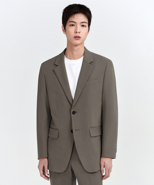 RELAXED BASIC BLAZER [DUSTY BEIGE]