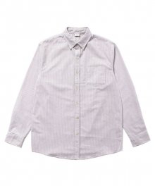 Vertical oversized stripe shirt (Beige)