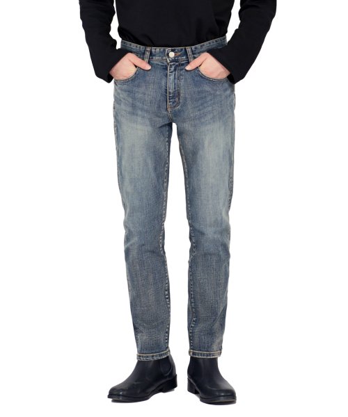 덴메이드(denmade) DEN2715 tinct blue slim crop