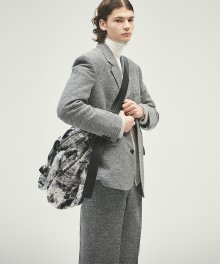 GREY tweed wool blazer(MJ003)