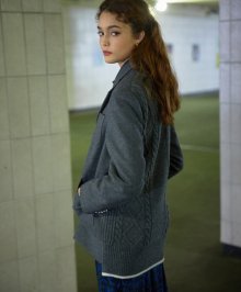 knitted single jacket Gray