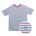 플랩(FLAP) 핑크 & 민트 단가라 티셔츠