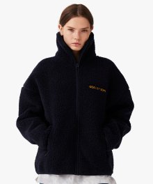 SHERPA FLEECE FULL ZIP JACKET - NAVY