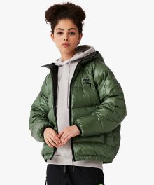 BACK LOGO LIGHT DOWN JACKET - KHAKI