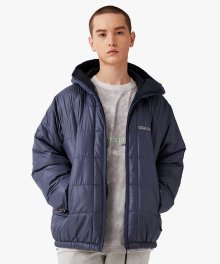 QUILTED PUFFER JACKET - NAVY