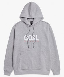 GOALPOST LOGO HOODIE - MELANGE GREY