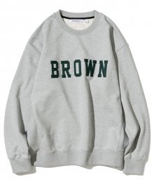 vtg brown logo sweatshirts grey