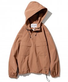 navy gunner smock anorak dark coral