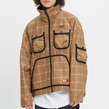ICONIC CHECK JACKET_BROWN