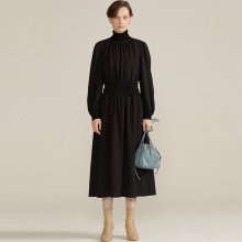 Shirred-waist Midi Dress [BLACK] JYDR0D915BK