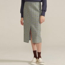 이태리 수입소재 H-line Midi Skirt [BLUE] JYSK0D930B1