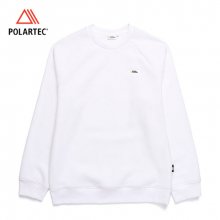N204USW910 러셋 폴라텍 마이크로 플리스 스몰 로고 맨투맨 티셔츠 WHITE