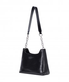Wrinkle Leather Medium Bag in Black_VX0AG0910