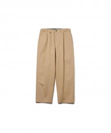 Pleated Ankle Chino Pants Beige
