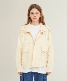 [unisex] short jacket (beige)
