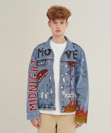 [unisex] lover denim jacket