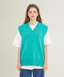 [unisex] knit vest (mint)