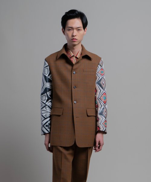 Куртка setup leather patch wool