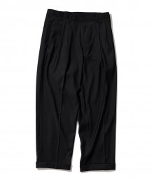 turnup crop slacks black