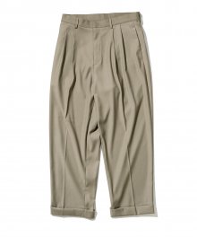 turnup crop slacks beige