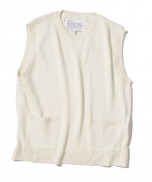 knit vest off white