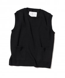 knit vest(womens) black