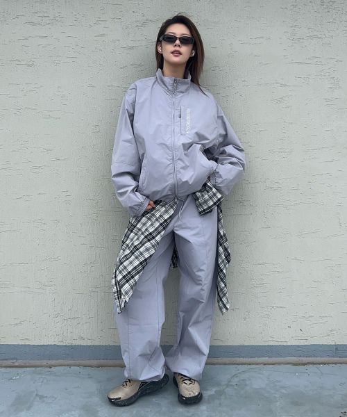 코드그라피() [SET] 2-WAY 테크 숏 자켓 셋업_그레이 상품 이미지