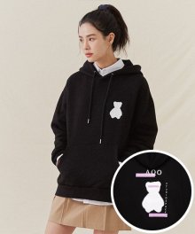 AQO BEAR HOODIE BLACK