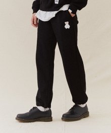 AQO BEAR SWEAT PANTS BLACK