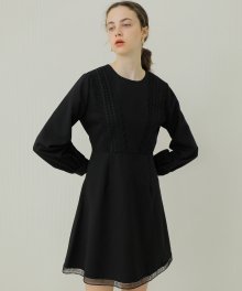 LACE FLARE ONEPIECE_BLACK