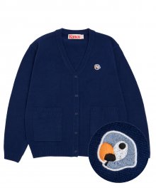 KANCO LOGO CARDIGAN navy