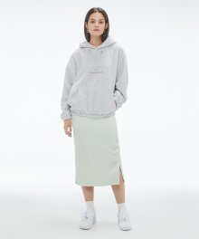 ZPA3 Shine shirring skirt [GREEN]