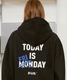 (HD-20722) TODAY IS FRIDAY HOOD T-SHIRT BLACK