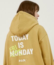 (HD-20722) TODAY IS FRIDAY HOOD T-SHIRT OLIVE