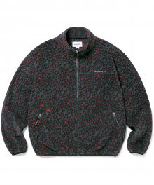 DSN Fleece Jacket Red Leopard